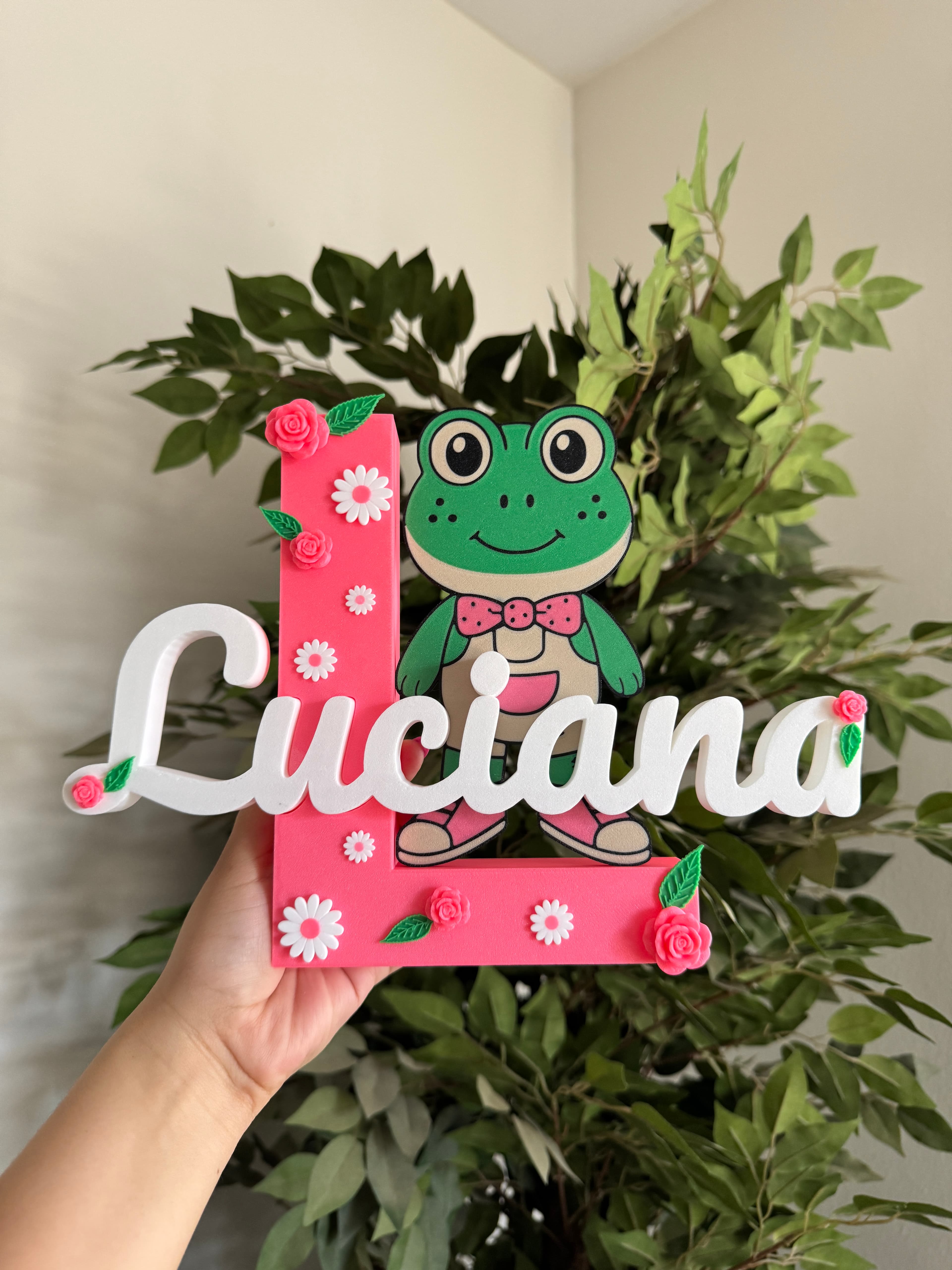 Letras 3D con Nombre + Personaje